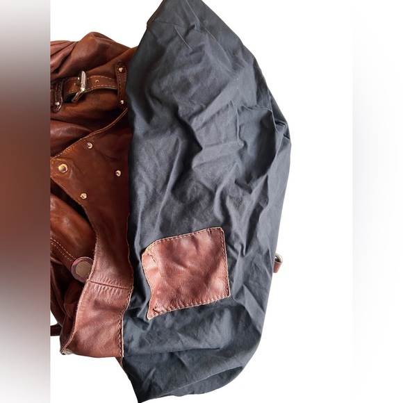 Vera Pelle Lavorazione Artigianale Italian Leather Tote Shoulder Bag Brown - Picture 7 of 10